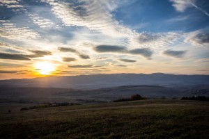 Zapad slnka nad Cergovom